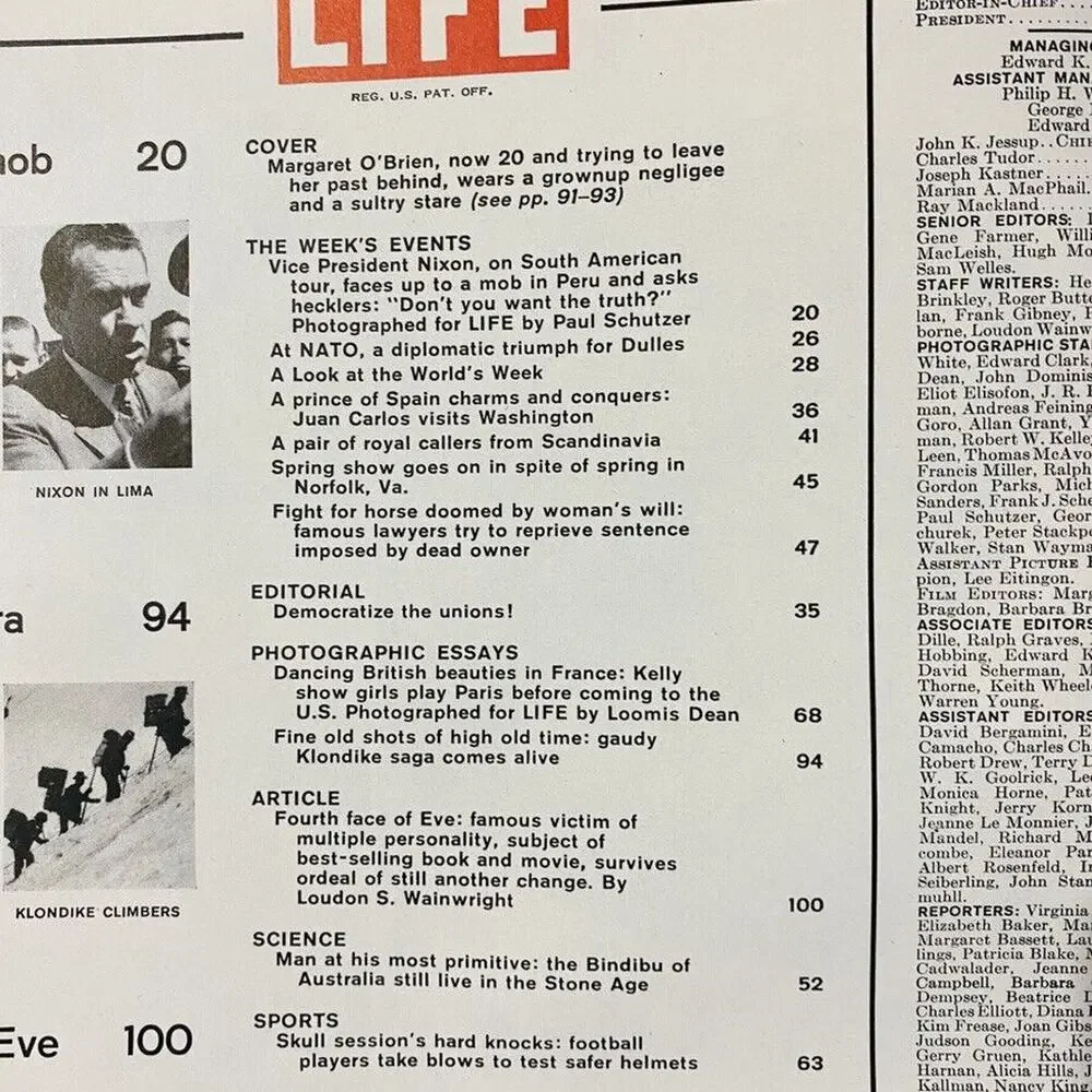 LIFE Magazine May 19 1958 Margaret O'Brien Cover How The Girl's Grown Nixon Peru